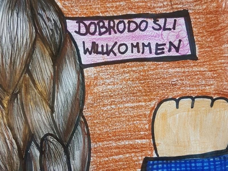 Slika 4: Risba o trkanju na vrata, © Magdalena Wrienz