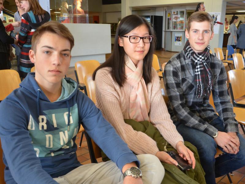 Bild 8: Die Teilnehmer/innen des Slovenischen Gymnasiums: Luka, Lulu und Matej aus der 6B, © Sebastjan Trampusch