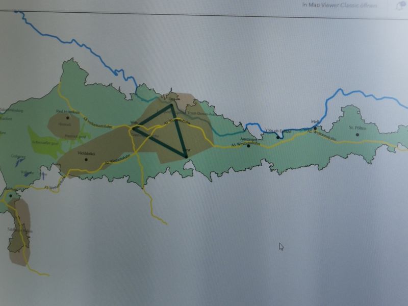 Slika 3: Predalpski svet in industrijska območja - v nastajanju